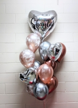 Deluxe Rose Gold Hearty Birthday Balloon Bouquet